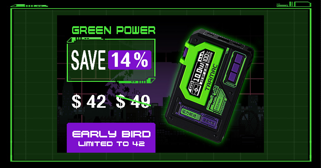 WIZ x CYCLOID Magnetic Power Bank - Green Power