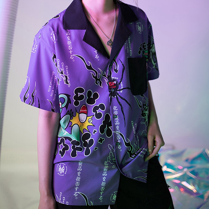 BOGY X WIZ ARTIST CROSSOVER CHEMICAL KILLS DARK WEEDDIE CHIFFON SHIRT