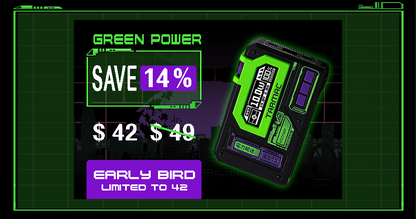 WIZ x CYCLOID Magnetic Power Bank - Green Power