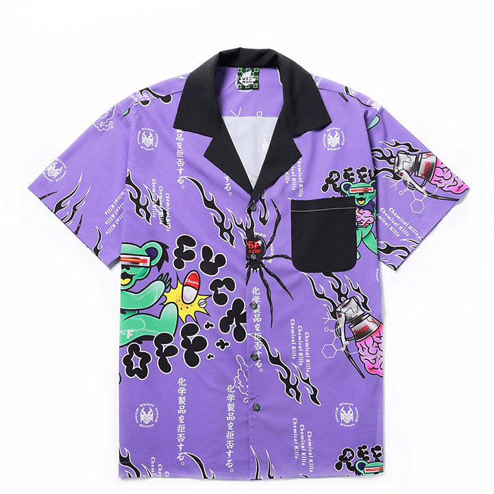 BOGY X WIZ ARTIST CROSSOVER CHEMICAL KILLS DARK WEEDDIE CHIFFON SHIRT