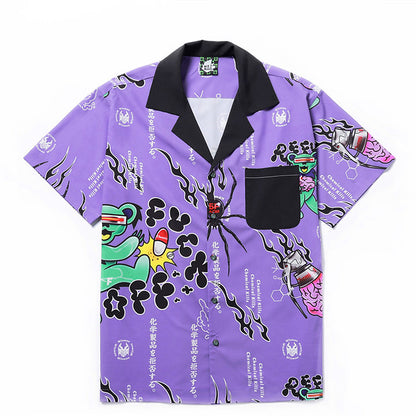 BOGY X WIZ ARTIST CROSSOVER CHEMICAL KILLS DARK WEEDDIE CHIFFON SHIRT