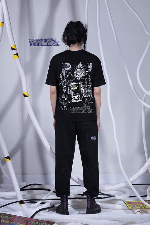 WEED FRIDAY BLACK COTTON T-SHIRT