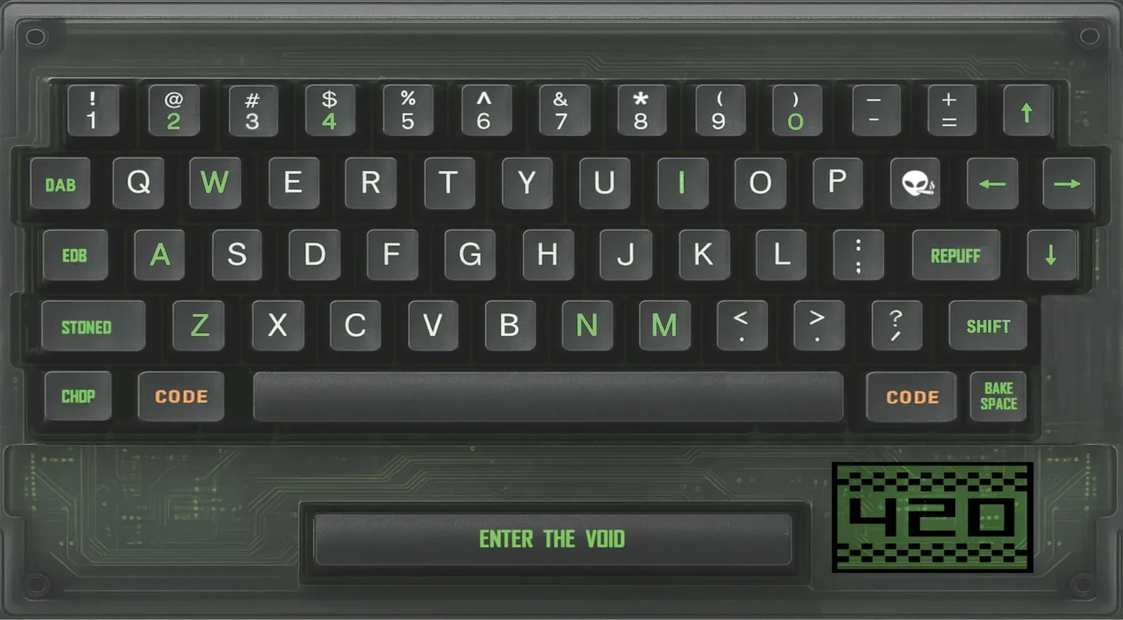UFO keyboard and circuits