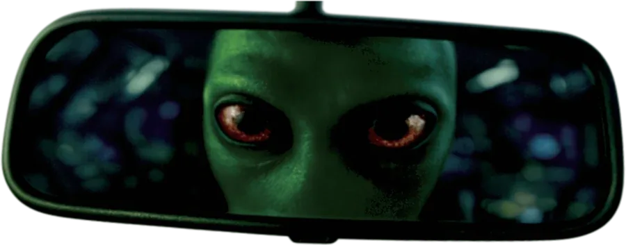 Alien in the rearview mirror