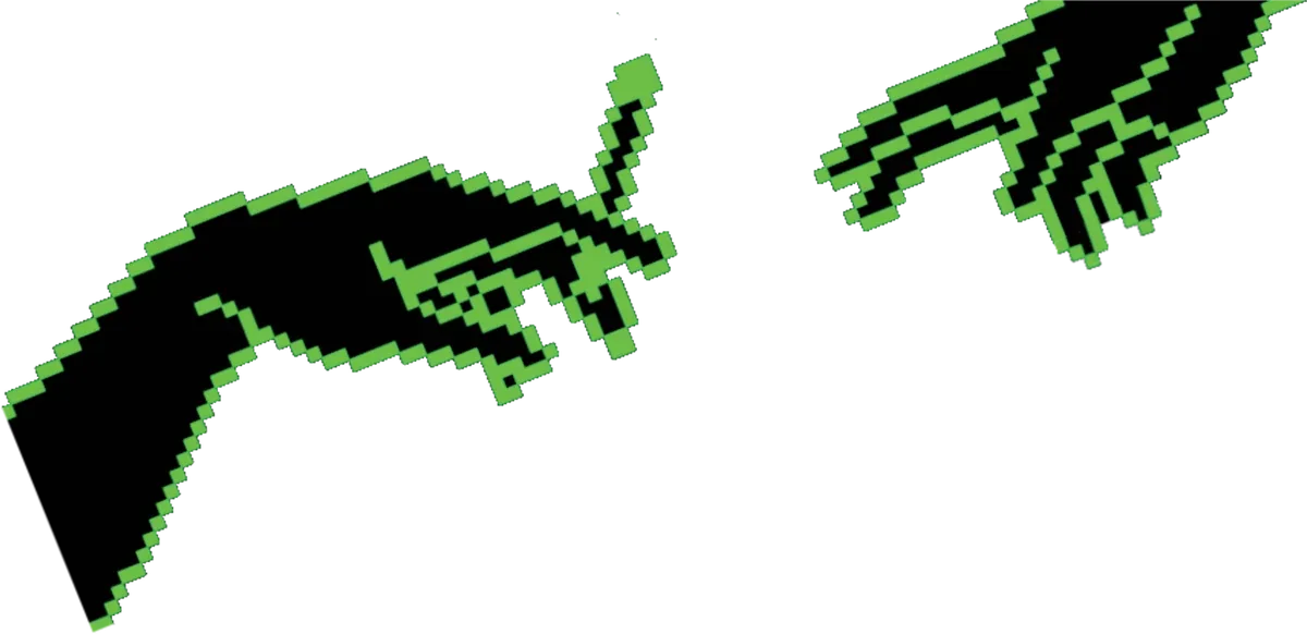 Reaching pixel hands