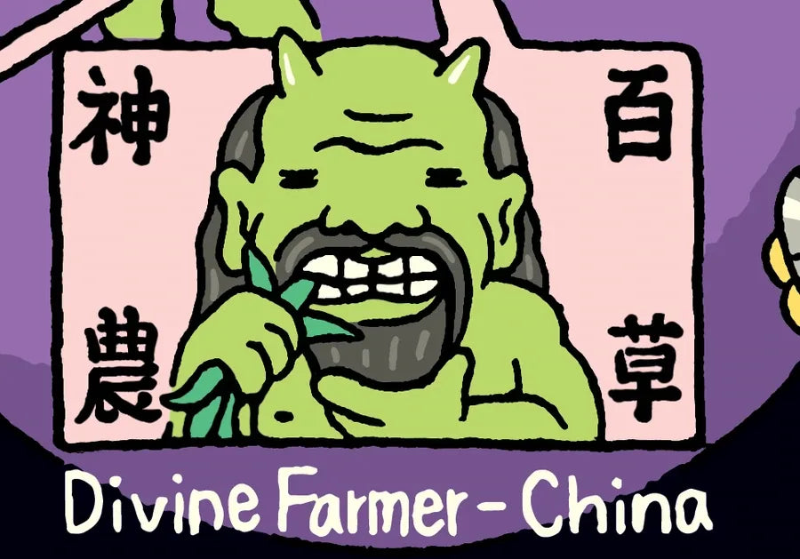 Original farmer portrait and printed name.